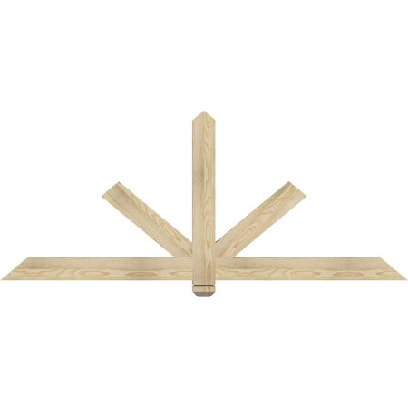 Ekena Millwork Kennewick Rough Sawn Timber Gable Bracket, Douglas Fir, 72"W x 30"H x 2"D x 4"F, 10/12 Pitch GBW072X30X0204KEN00RDF